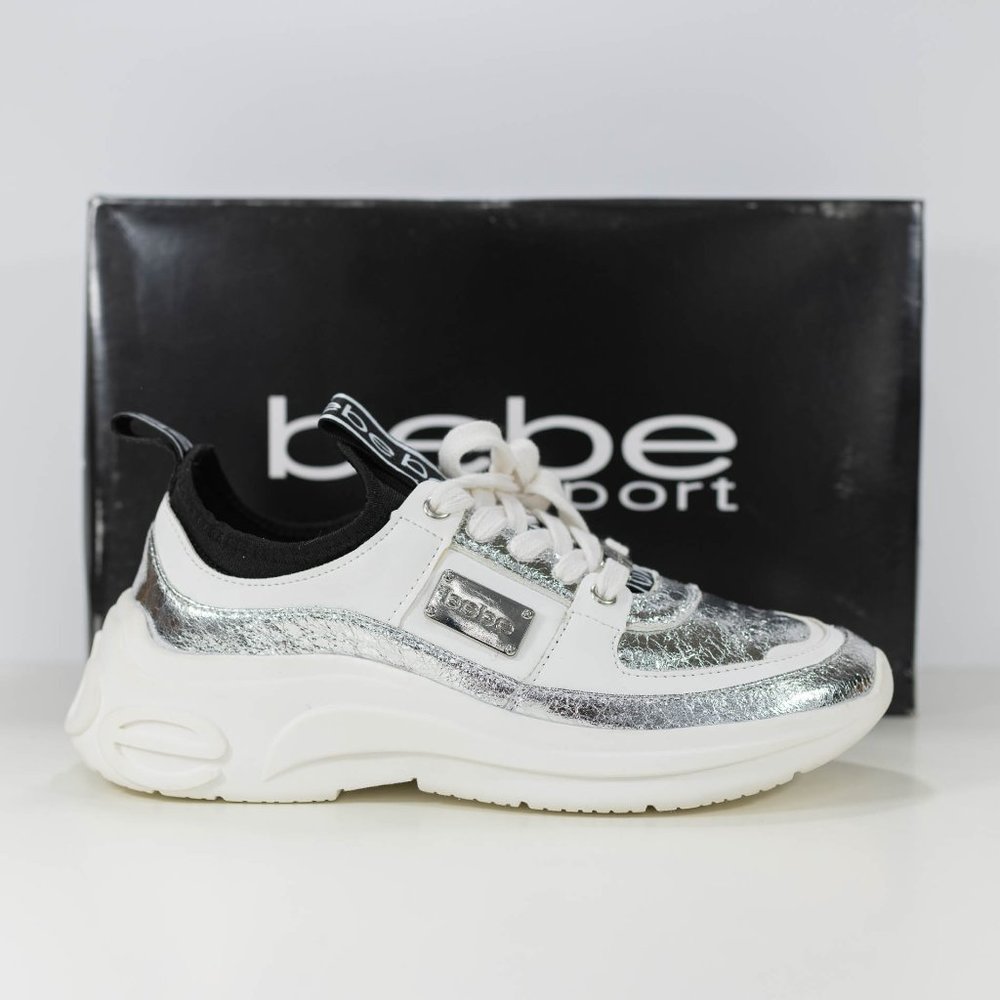 Bebe Sport Lealea Metallic Logo Fashion Sneakers - Picture 12 of 13
